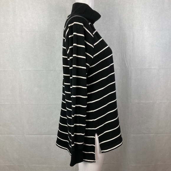 J. Crew Shirt Womens Sz M Striped Cotton Diagonal Collar Buttons Cozy Knit - Picture 3 of 8